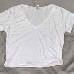 White v neck crop top